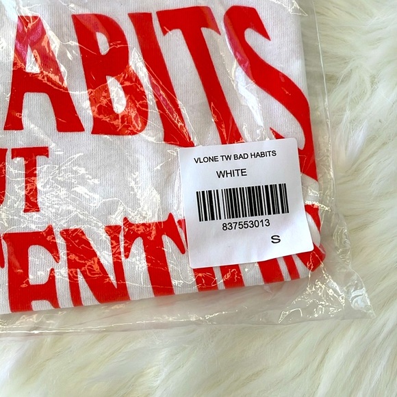 VLONE x NAV Bad Habits But Good Intentions T-shirt - Picture 3 of 5